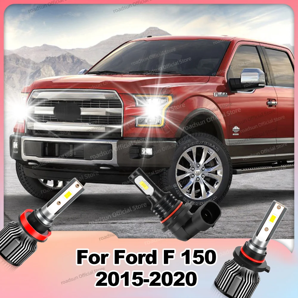 

2/6 шт. автомобильные фары, светодиодные лампы CANBUS 30000LM, противотуманные фары 12 В для Ford F 150 2015 2016 2017 2018 2019 2020