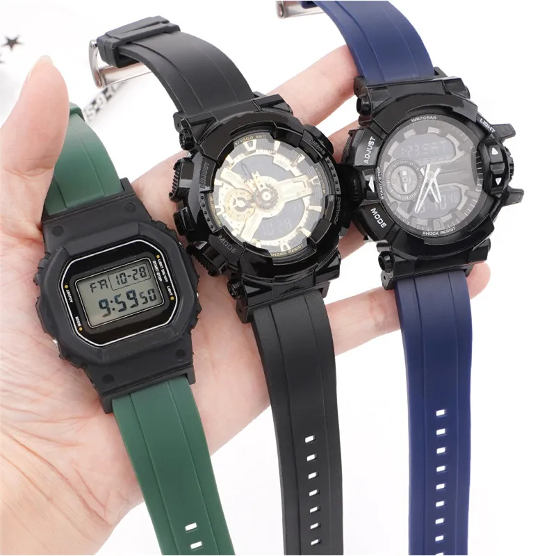 Silicone Strap for Casio G-SHOCK GA-110/GD-100/MCW-100/DW-5600/GW-6900/GA2100 Equipped With 16mm Converter Watch Accessories