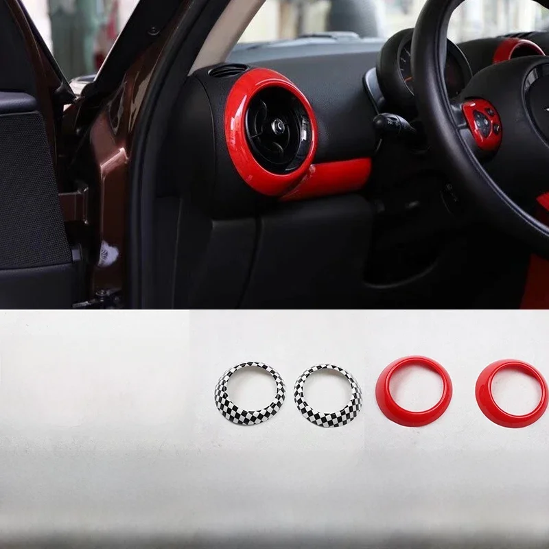 For MINI JCW R60 R61 Countryman Car Air Conditioning Vent Decorative Ring Interior Protection Sticker Modification Accessories