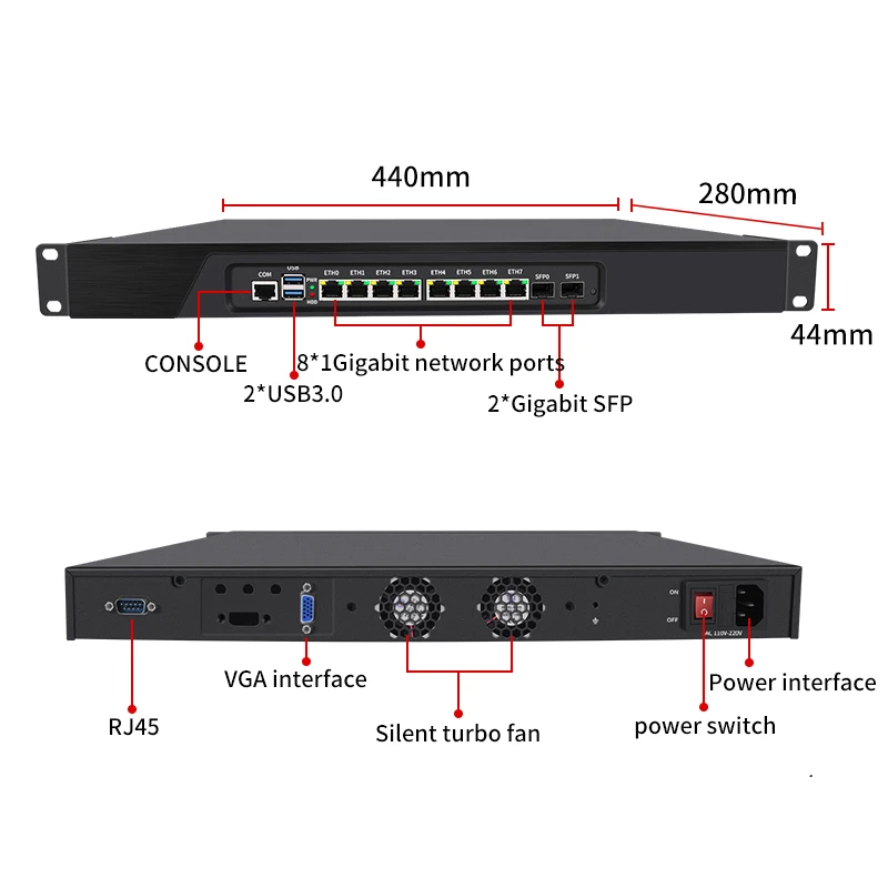 Partaker R11 Servidor de escritorio 1U Firewall pfSense 1U Firewall Router con 6 Gigabit LAN Intel Dual Core i5 3320M