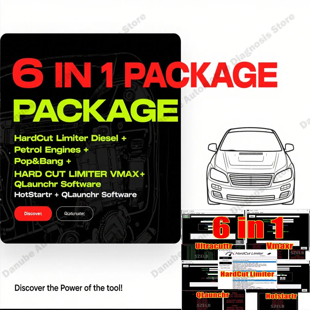 

HardCut Limiter for Diesel Petrol Engines Pop Bang VMAX HotStart QLaunchr Software 6-in-1 Package for Performance Enhancements