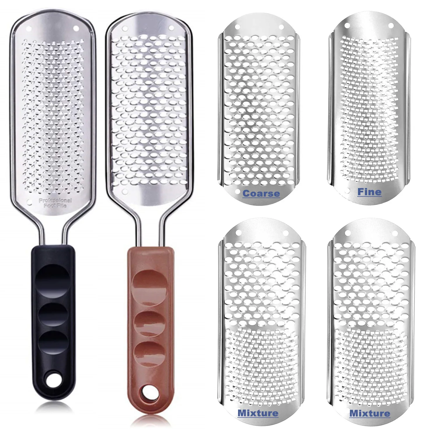 

Профессиональная педикюрная пилка для ног, колоссальная Съемная бритва из нержавеющей стали, жесткий удалитель кожи, педикюрный Рашпиль для влаги