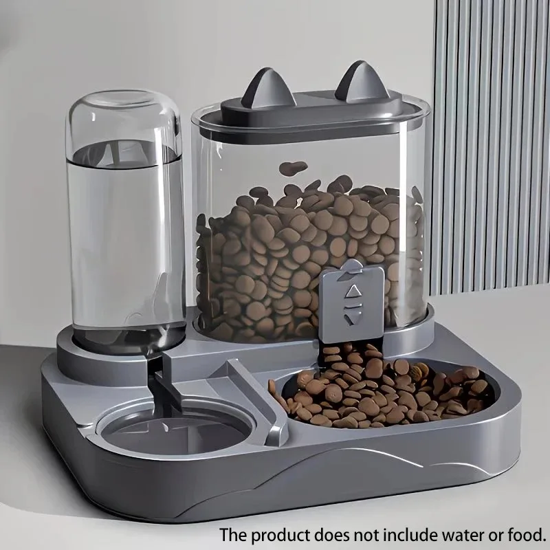  Comedouro Automático de Grande Capacidade com Separação de Alimentos Secos e Molhados, Dispensador de Água e Conjunto de Armazenamento de Ração para Gatos, Uso Doméstico e em Viagem, Suprimentos para Animais de Estimação