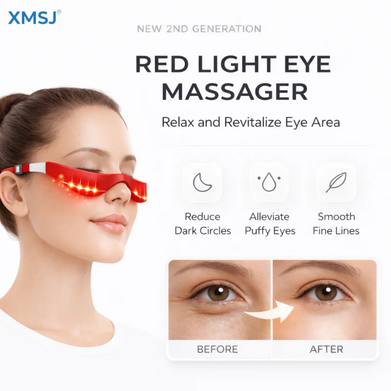 

Portable 3D Eye Massager Red Light Vibration Device for Eye Fatigue Dark Circles Fine Lines Relaxation Beauty Tool