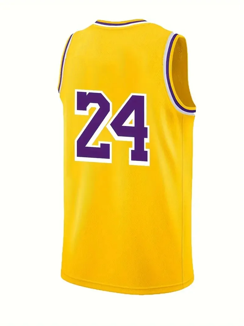 Mężczyźni Legend Kobe 24. Koszulka do koszykówki Kamizelka Retro Tank Top Lekkoatletyka Koszykówka Odzież treningowa Oddychająca sportowa koszulka