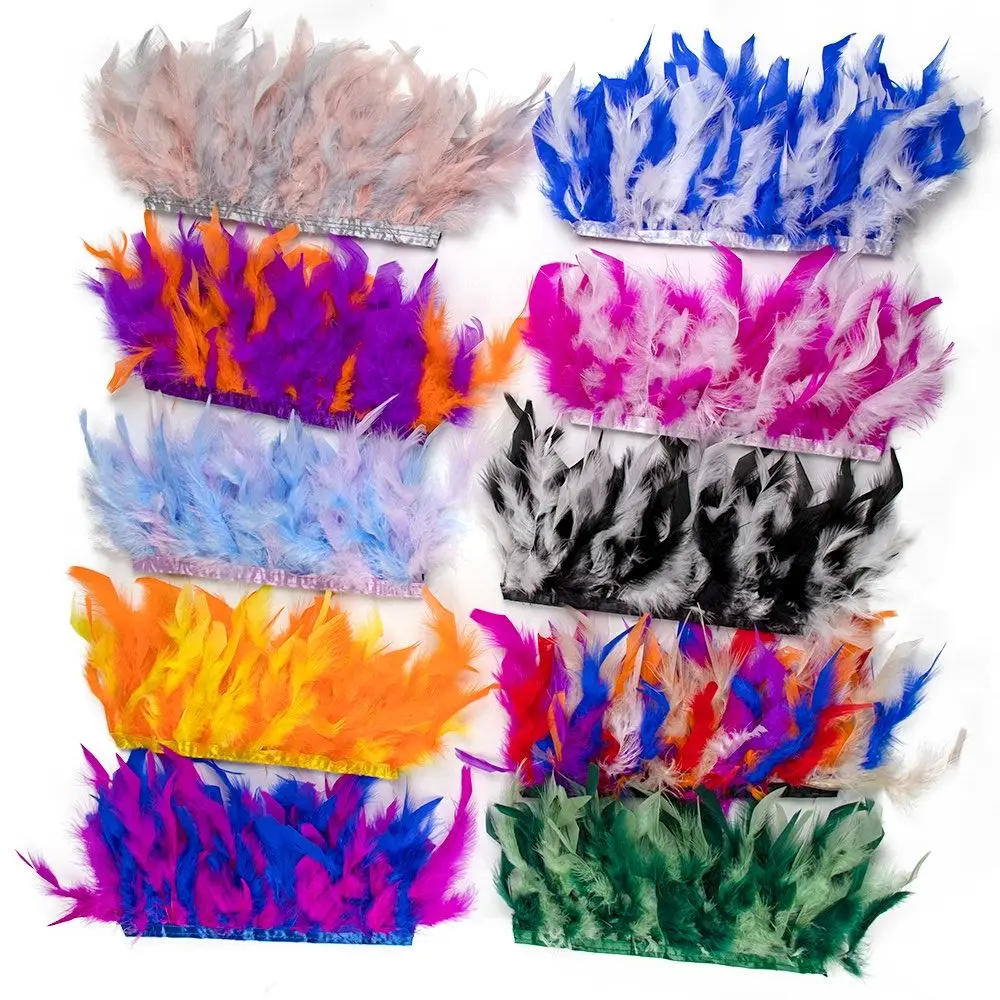 Ostrich Feather Cuff  Bracelet Snap on Real Fur Cuffs for Wrist Ladies' Fashion Decorative Cuffs Colorful Feathers Snap Bracelet