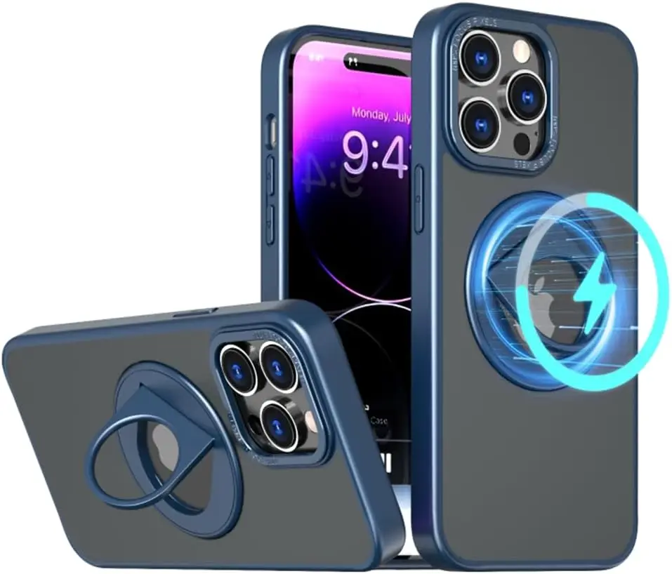 Eshow DF15 case for iPhone 15 Pro MAX with rotating ring and magnetic stand