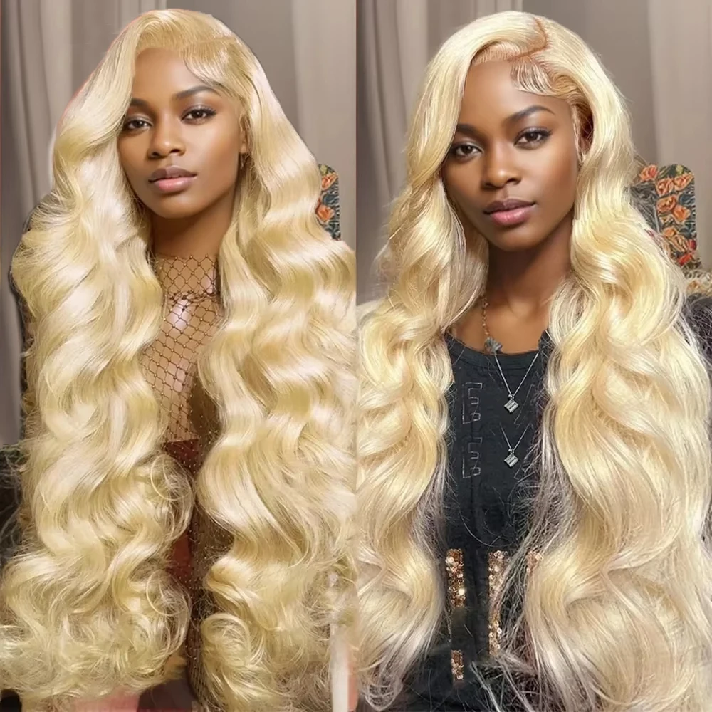 

613 Honey Blonde Body Wave HD 13x6 Lace Front Wigs Human Hair Brazilian Transparent Curly Remy 13x4 Lace Frontal Wig For Women