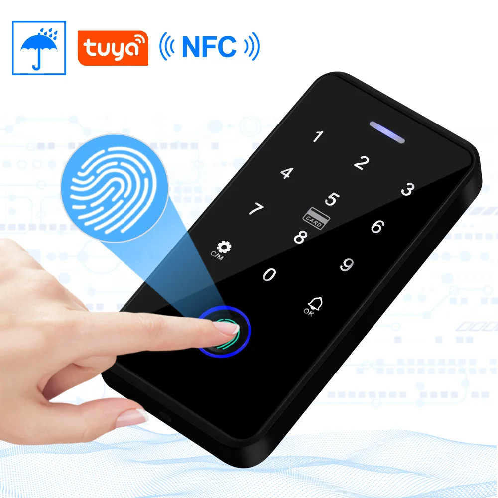 NFC Bluetooth Tuya APP Access Control System Kit RFID Fingerprint Keypad Electric Magnetic Lock Strike Locks Waterproof Outdoor