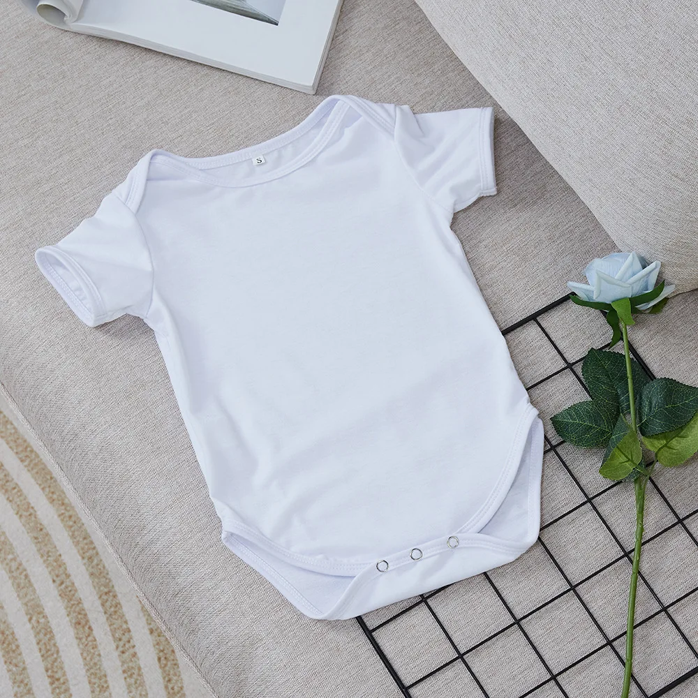 Imagem -05 - Unisex Baby Short Sleeve Onesies Sublimação Bodysuits Custom Newborn Gifts 20 Pcs Lot