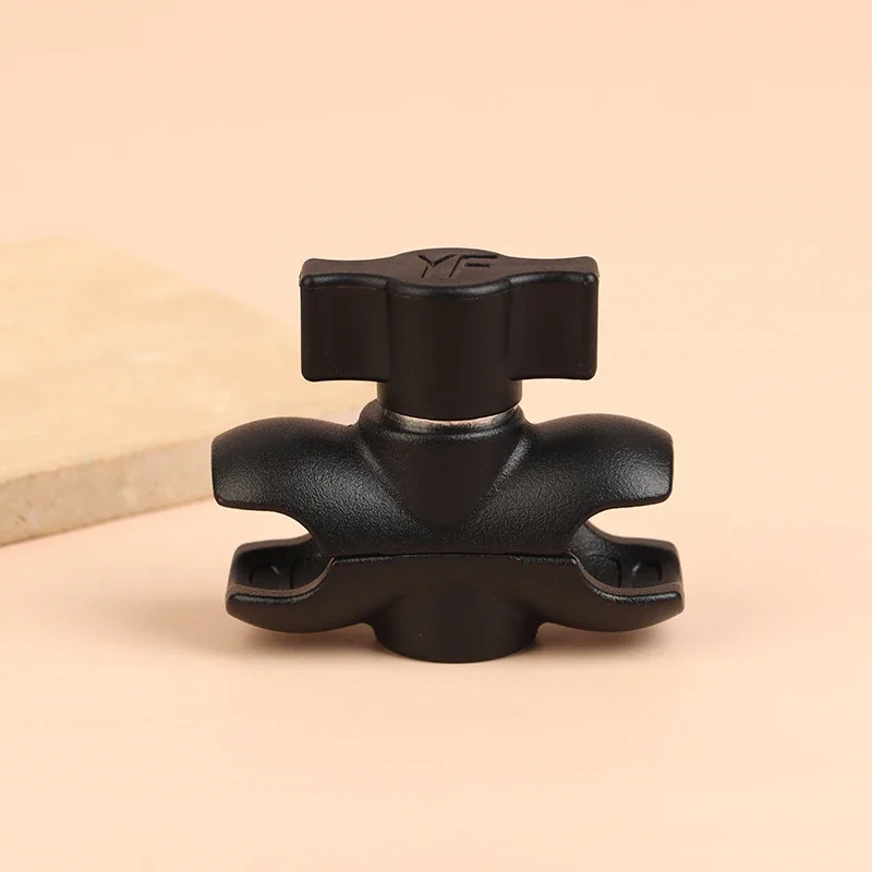 Bras à double prise en alliage d'aluminium, support à tête sphérique, pince de montage pour vélo, rallonge de caméra de moto, 5.5cm