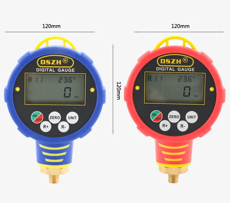 New Digital Manifolds Refrigerant Gauge Digital Gauge Valve Digital Vacuum Gauge Air Conditioner Refrigeration Pressure Tester