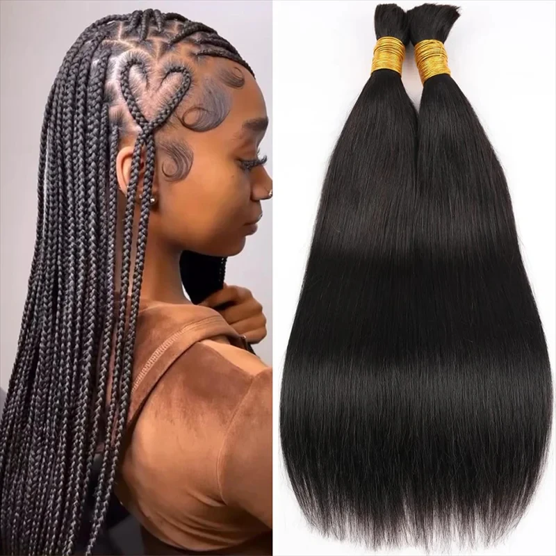 

Human Braiding Hair For Boho Braids 100% Human Hair 1/2/3 Bundles For Braiding No Weft 100% Remy Human Hair Extensions For Women
