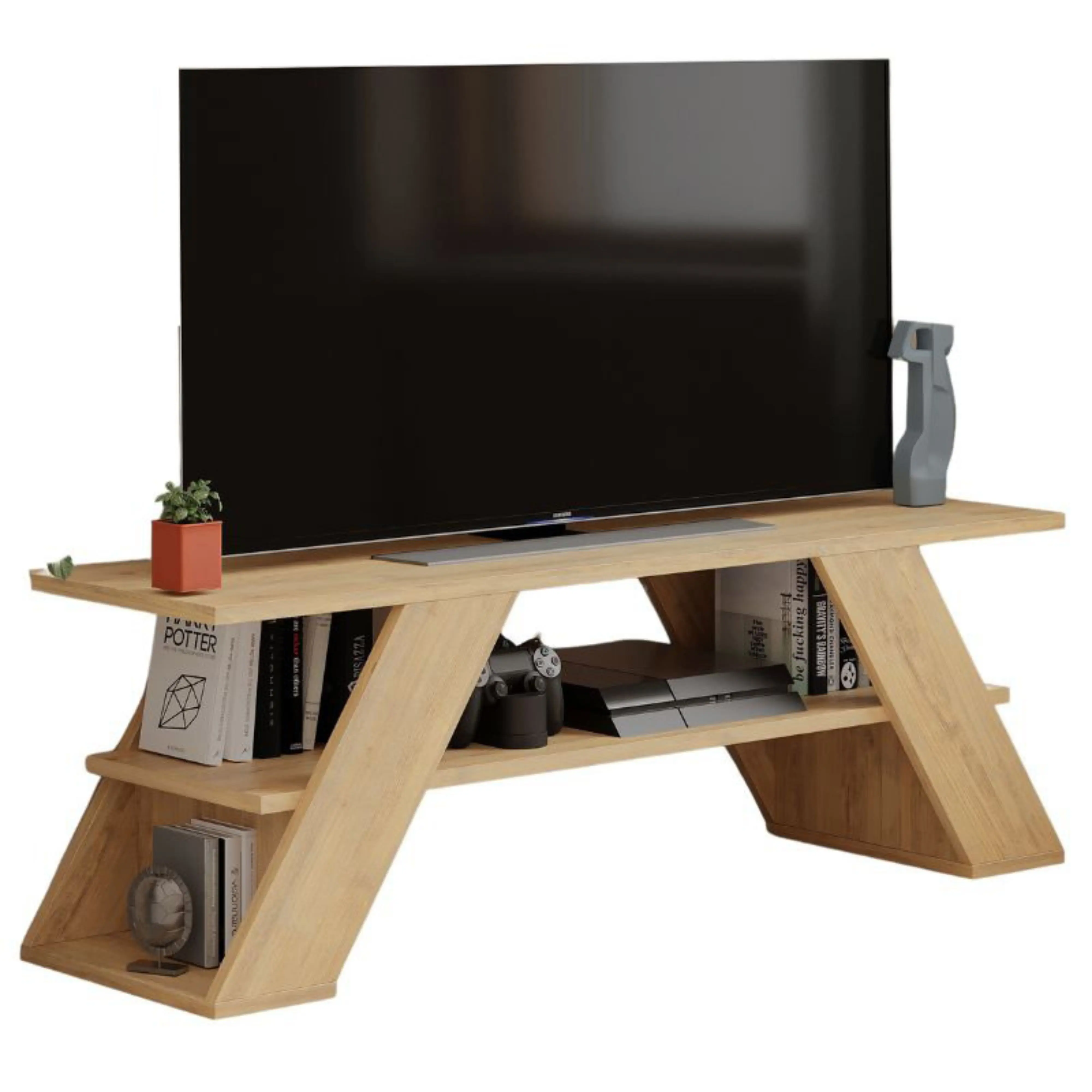 Safir Oak Balance Tv Table 120x40x34CM living room