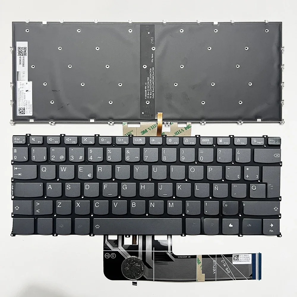 Hiszpańska podświetlana klawiatura do Lenovo IdeaPad 3-14ABA7 3-14IAU7, 5-14ABA7 5-14IAL7,5Pro 14ITL6 14ACN6 14ARH7 14IAP7,Yoga 7-14ITL5,7-14ACN6,FLEX 7-14IAU7,7-14IRU8,Slim 7-14ARE05,7-14IIL05,7-14ITL05,7-14ARH7,14IAP — zdjęcie 2