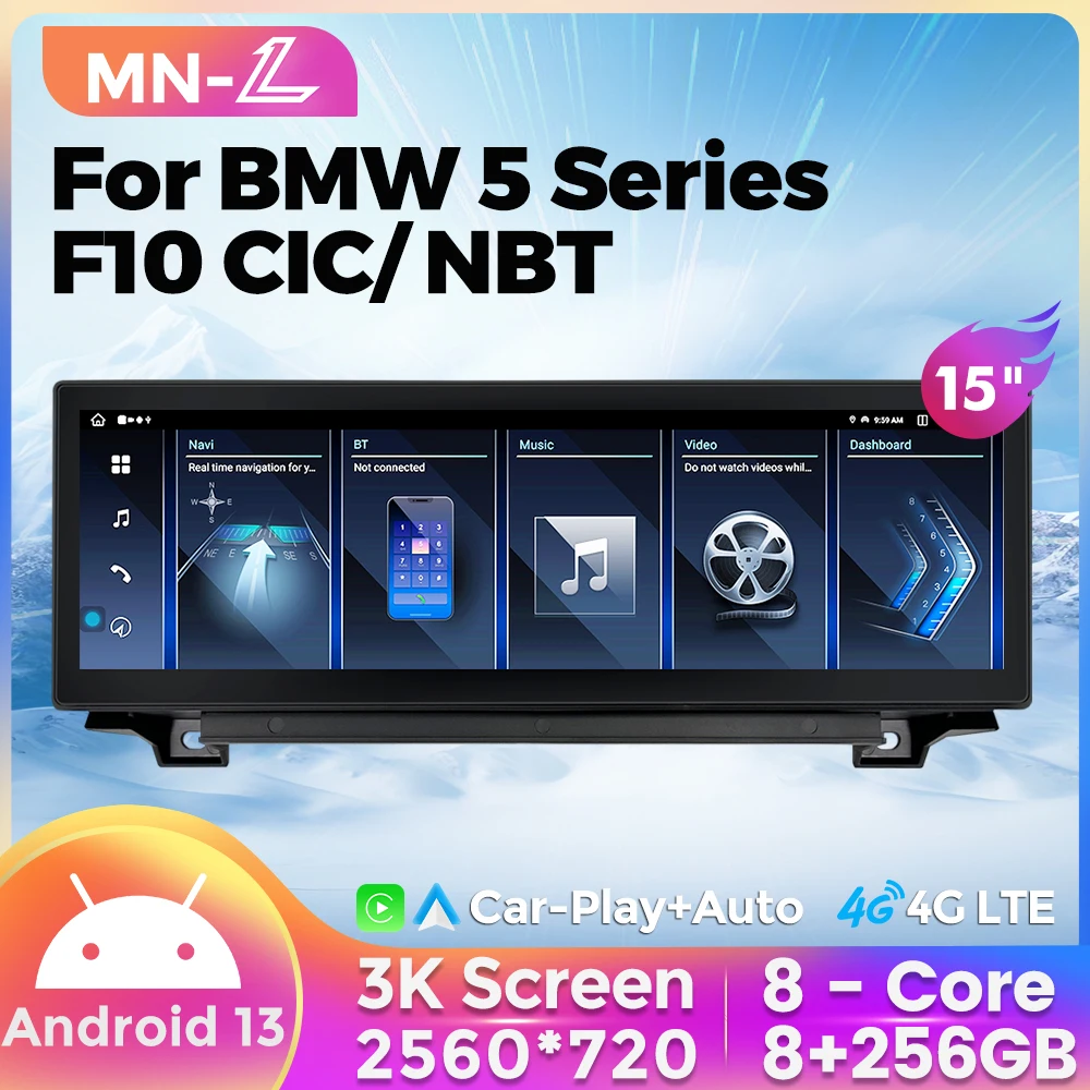 Navifly MN-L CarPlay Android Auto Radio for BMW F10 F11
