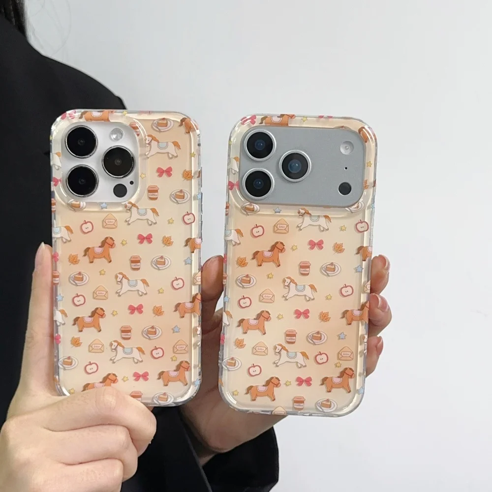 

Fresh maple leaf envelope full screen pony mobile phone case, suitable for iPhone 14/15/16/17 Pro Max, new protective case