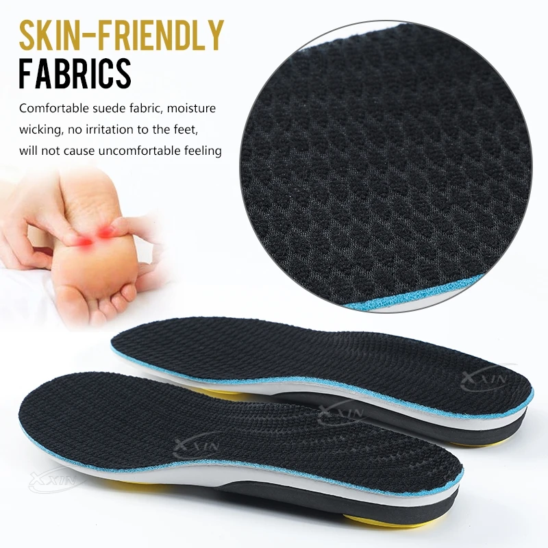 【Xxin】EVA Sports Insoles Men Women Elastic Running Shock Absorbing Insoles Size 35-46