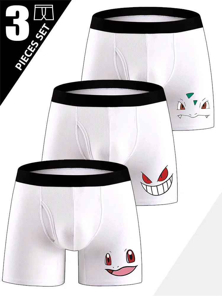 

Мужские трусы-боксеры (3 шт.), дышащие, с модным принтом, размеры S-3XL