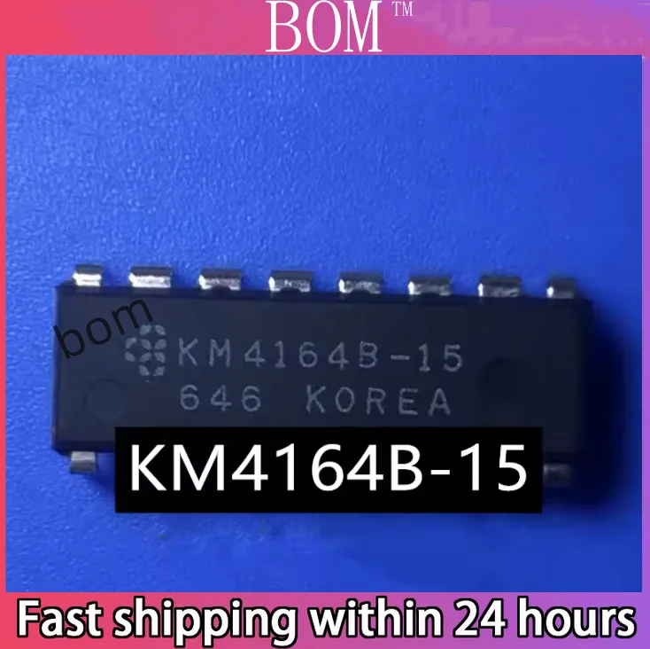 10pcs/lot 4164 KM4164B KM4164B-10 KM4164B-12 KM4164B-15 DIP16 64K x 1-bit dynamic RAM and page mode chip