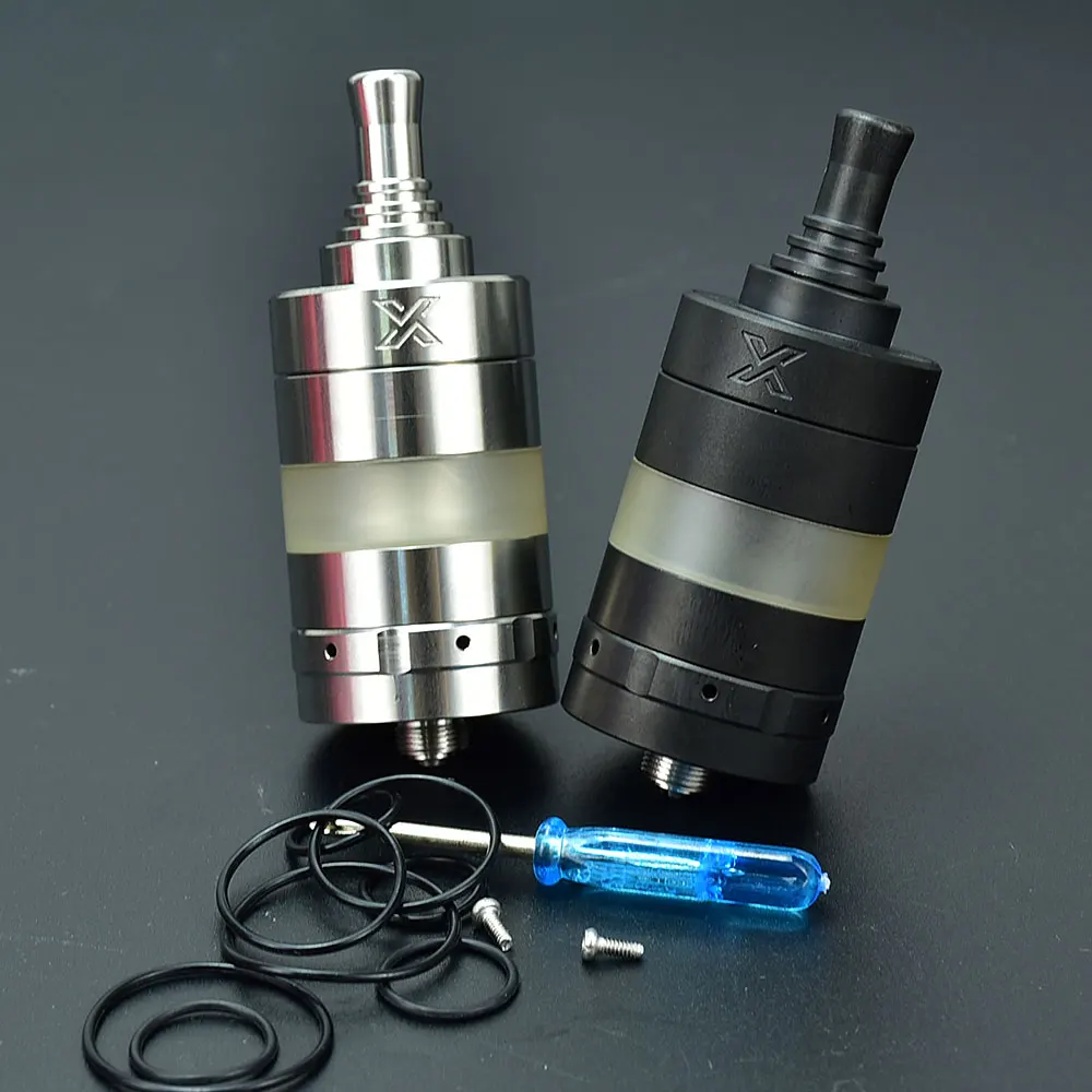 Kayfun-atomizador para vapeo modelo x rta, tanque reconstruible KF X Style MTL RTA, con punta de goteo 510 mtl, bobinas de 1.2ohm, 2,5mm de algodón, 316SS, 4ml, 24mm