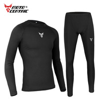 Motocentric Summer Men's Motorcycle Underwear Set Cycling Biker Base Layer Breathable Long Johns Shirts & Tops Bottom Suit