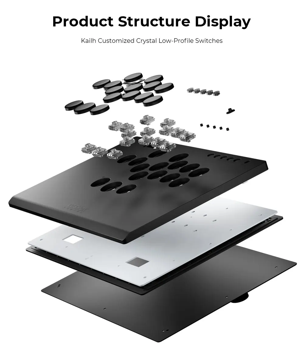 Haute42 M-Ultra Gen 2 Aluminium-Legierung Hebellos-Arcade-Stick Hitbox-Controller für PC/PS4/PS5 Arcade-Hebellos-Controller – Detail 30