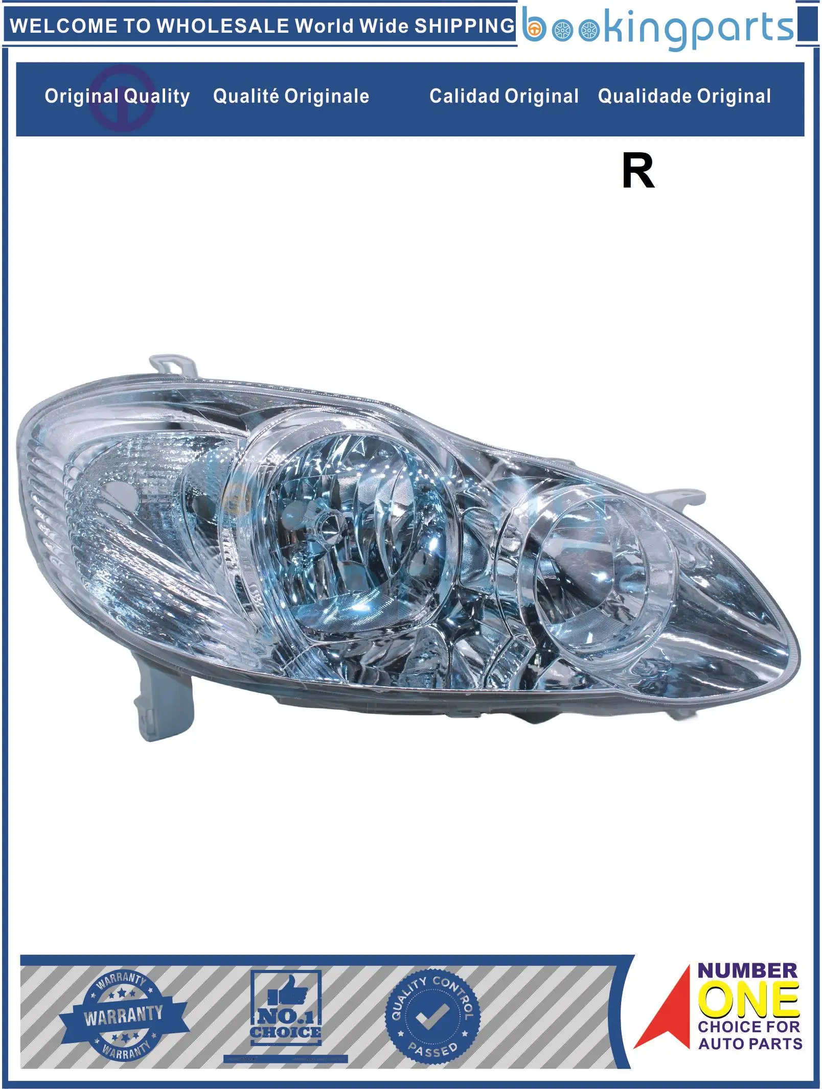 Faróis Dianteiros Direitos para TOYOTA ALTIS/COROLLA 2003, 112-1111-LD, 1121111LD, 81170-8C011, 811708C011, 112-1111L, 1121111L