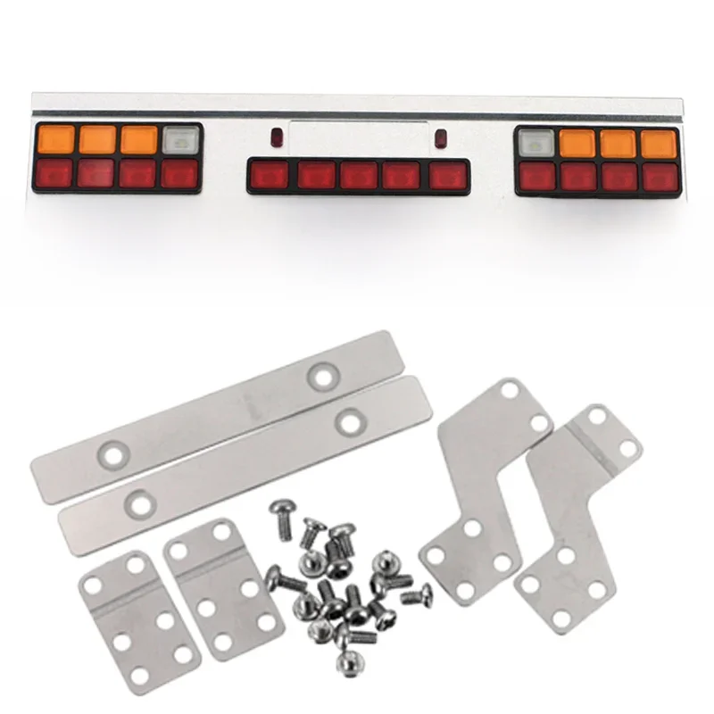 LED Simulatie Metalen Achterlicht Container Lamp voor 1/14 Tamiya RC Truck Auto Voor scania 770S Voor volvo FH16 Voor man - afbeelding 2