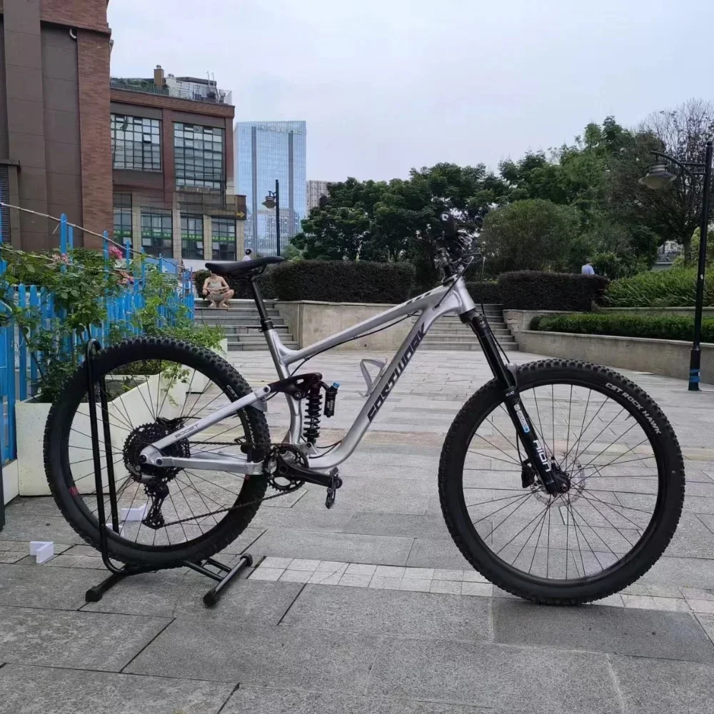 AliExpress NONE XT/M8100-12s AM-Class DH Dual Suspension Softtail Aluminum Mountain Bike Hydraulic Disc Brakes 27.5/29-2.4mm 160-stroke fork