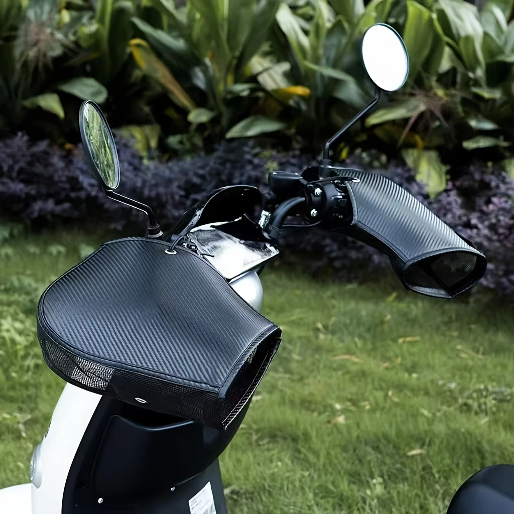 

Electric motorcycle sun protection sunshade handlebar cover mesh ventilation shaped battery bicycle rainproof handlebar cover