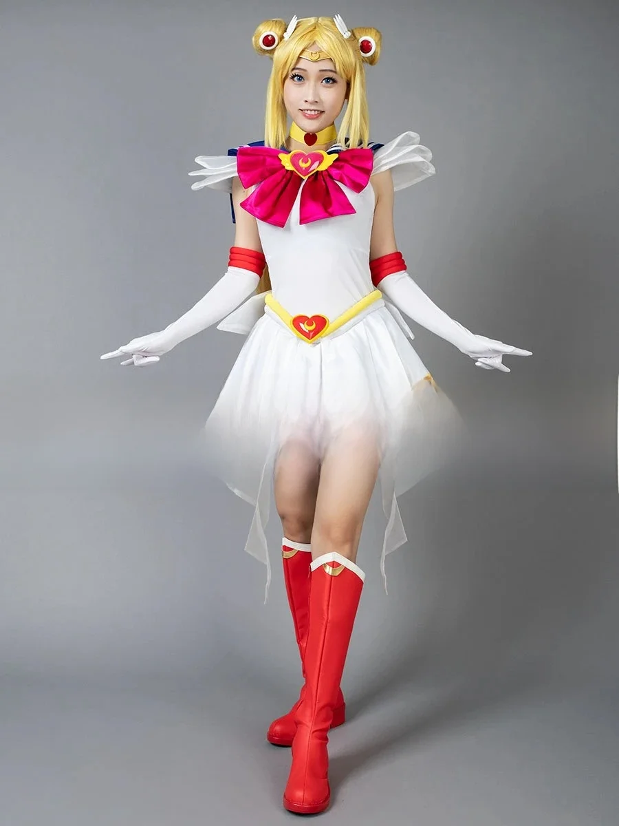 Kostium Cosplay Sailor Super S Film Tsukino Usagi Serena Sukienka Damska Strój Anime Halloween Role Play — zdjęcie 2