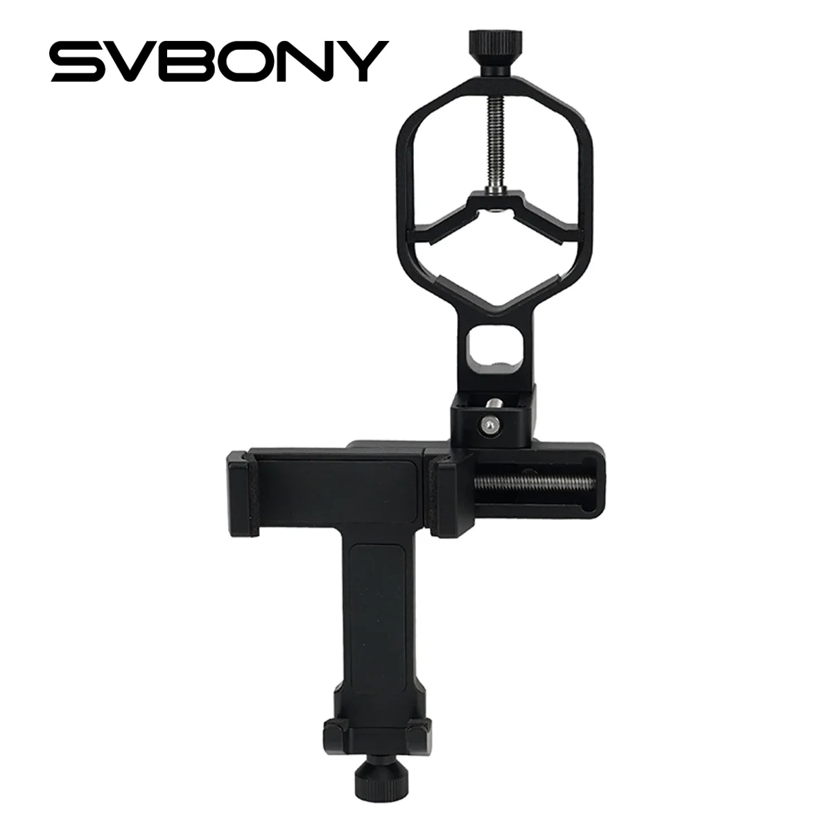 SVBONY SV214 Pro 3-Axis Universal Smartphone Adapter 28mm-48mm/44mm-64mm Clamp Range for Telescope or Digiscoping