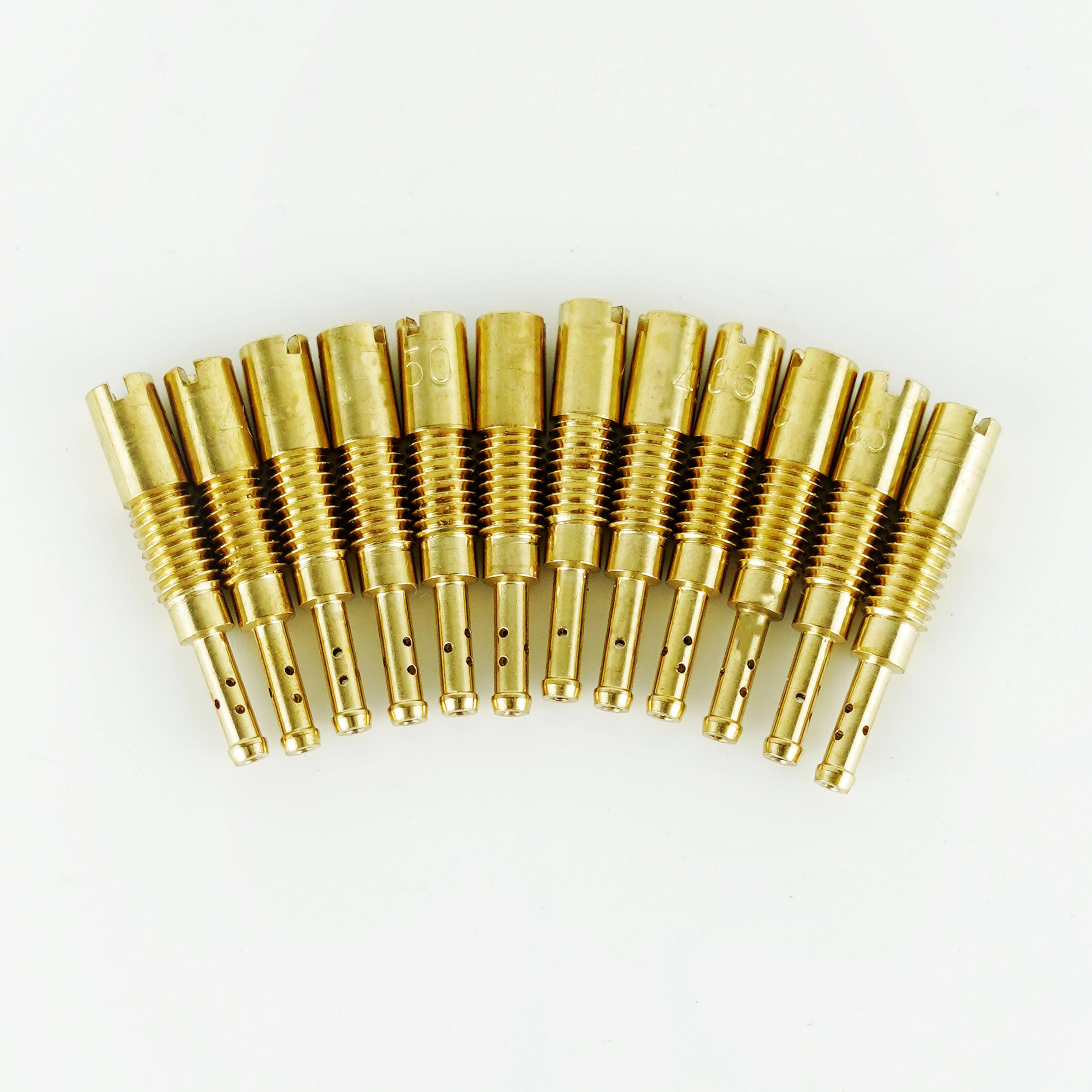 12pcs Sets of M5X0.8mm Motorcycle Slow Jet Guides, Suitable for Keihin Pz19 Pb16/18/2030-52