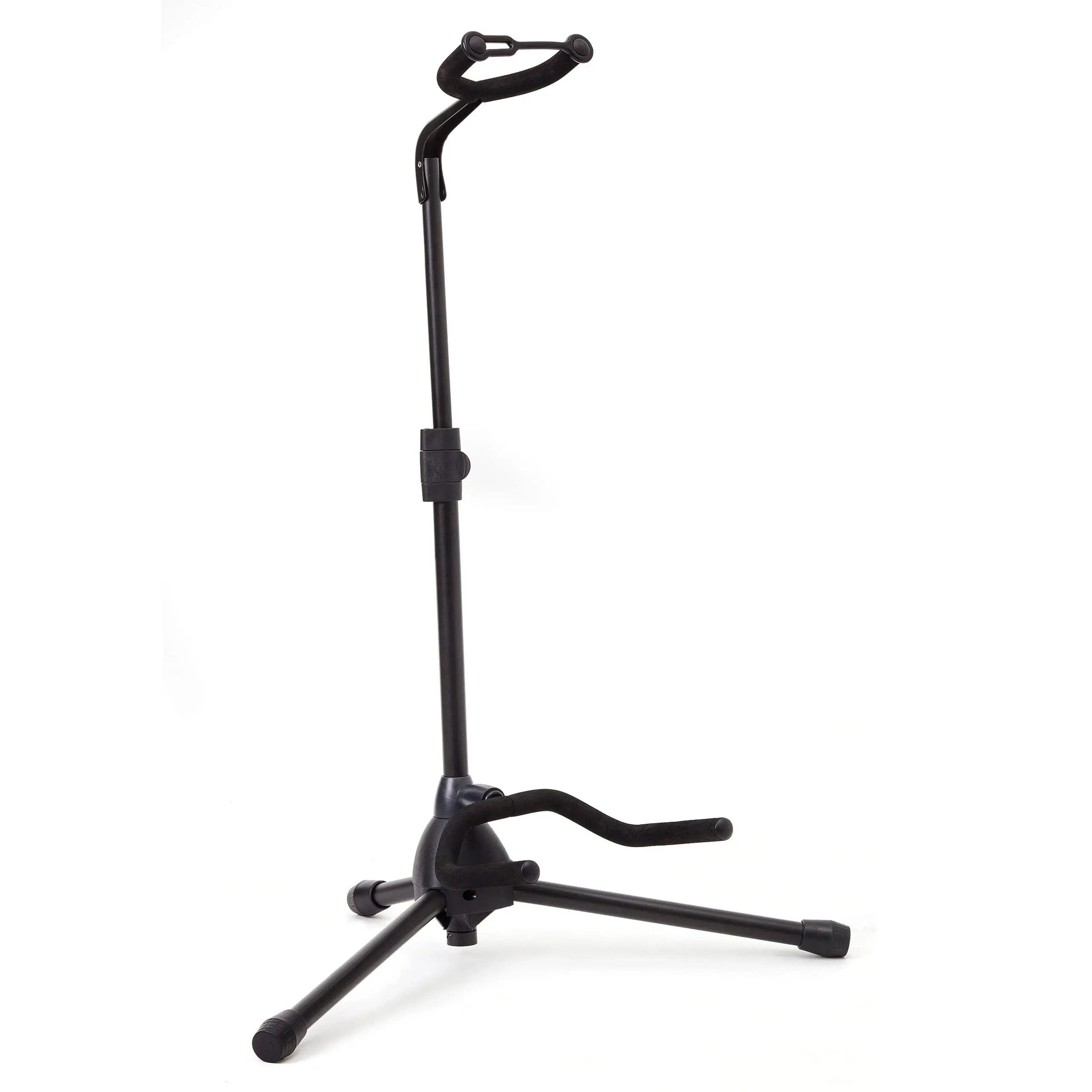 1pc Black Guitar Stand, Adjustable Height, Foldable, with Padded Neck and Caliber, Simple and Stylish Adjustable Guitar Stand