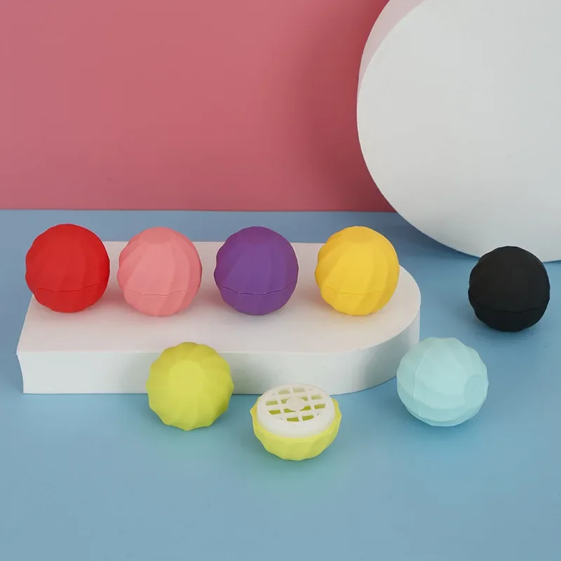 Pot de baume à lèvres en plastique en forme de boule vide, avec couvercles, conteneurs ronds, bouchon à vis, Tube de rouge à lèvres, outil de beauté, 5 pièces/ensemble 7g