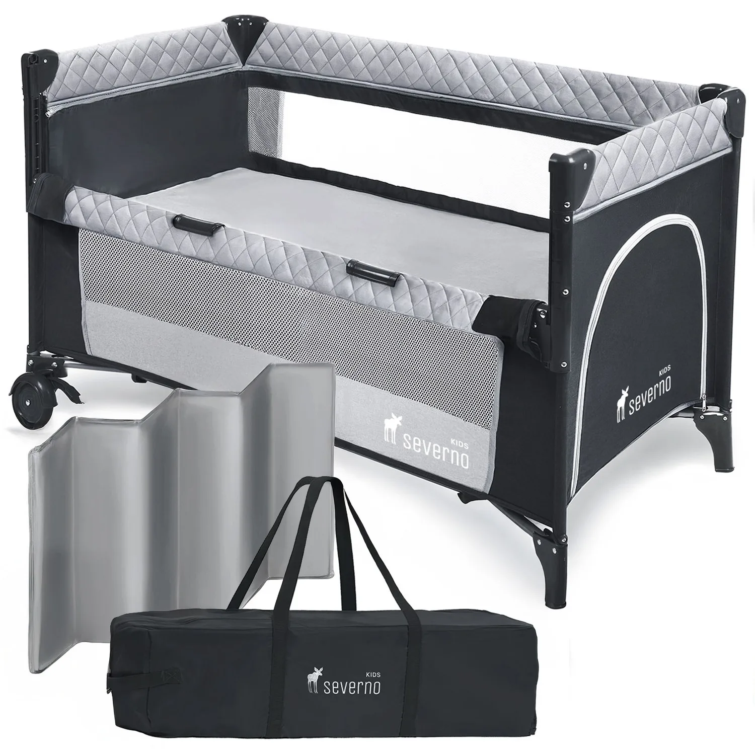 Baby Overnight Travel Cot Collapsible Delivery 3 Levels Bag Mosquito Coat