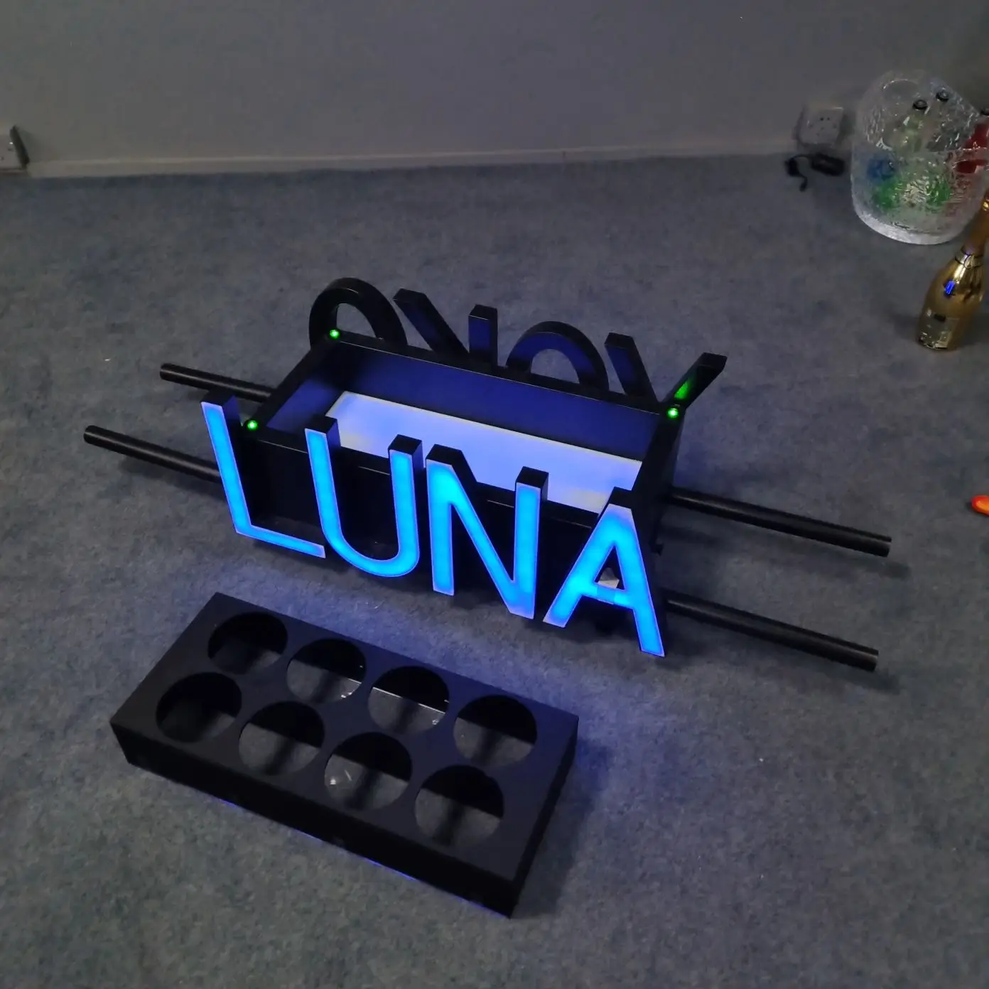 ANGEPASST LOGO CHAMPAGNER FLASCHE LED FLASCHE PRESENTER