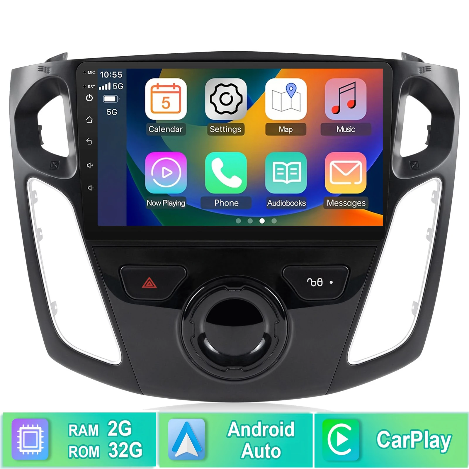 

9-дюймовый HD-тачскрин с GPS-навигацией, Bluetooth, Wi-Fi, Mirror Link, камерой заднего вида, микрофоном, 2+32 ГБ