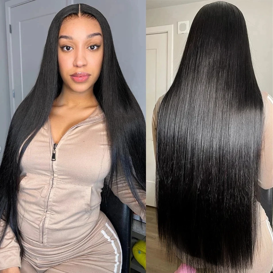 Ready To Wear Straight 5x5 Glueless Wig 200% Vietnamese Bone Straight Lace Frontal Wigs Raw Virgin 100% Human Hair Wig 32 36Inch