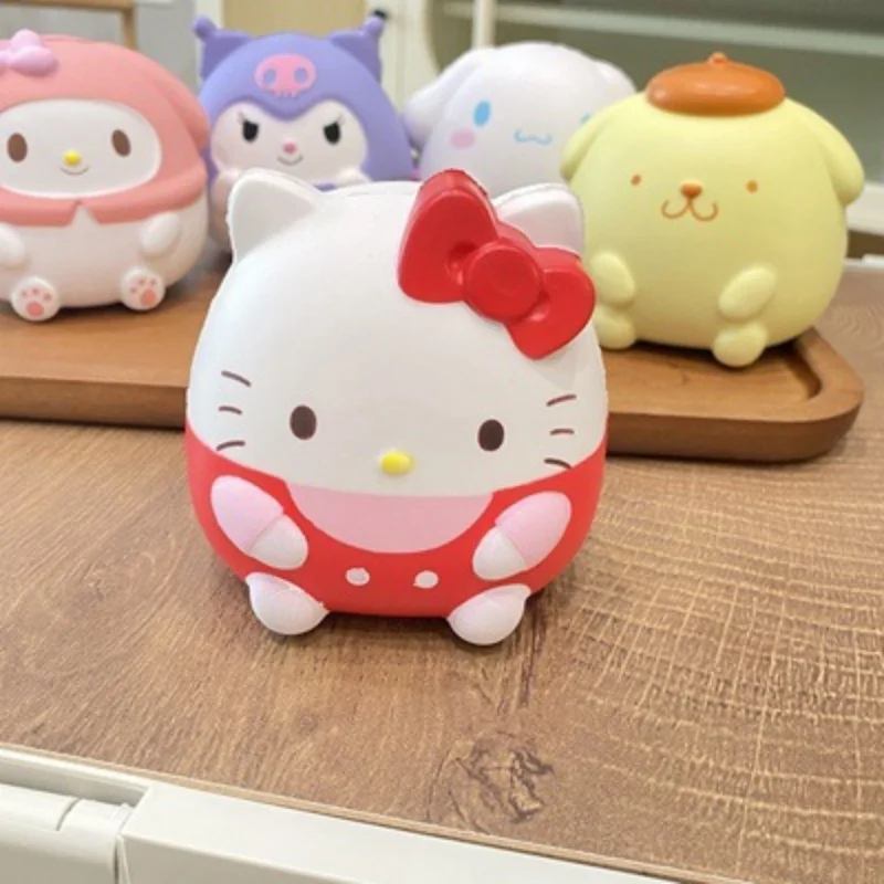 Kawaii Melody Decompression Kuromi Stress Relief Squishy Anime Cartoon Decorations Accessories Children Pinch Healing Toys Gifts