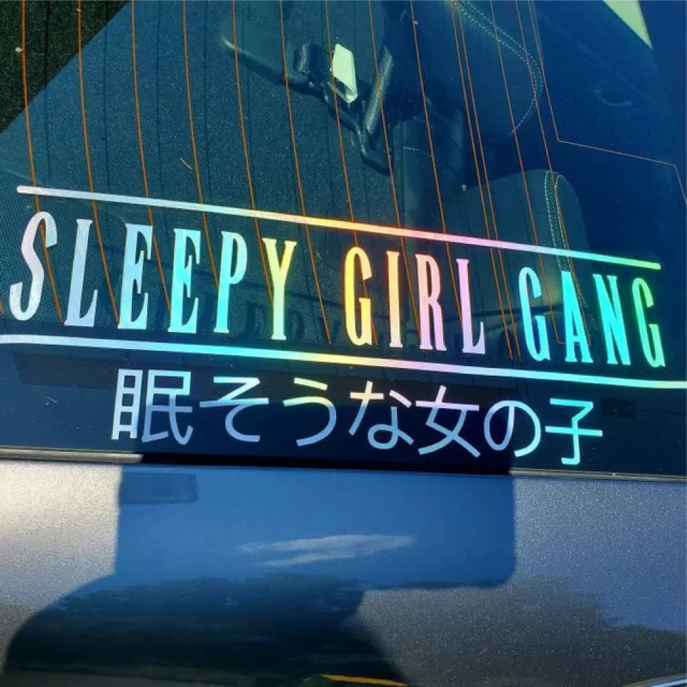 JDM Car Stickers Japanese Kanji Vinyl Decals for Car Rear Window Windshield Bumper Waterproof Auto Exterior Decor Accessories