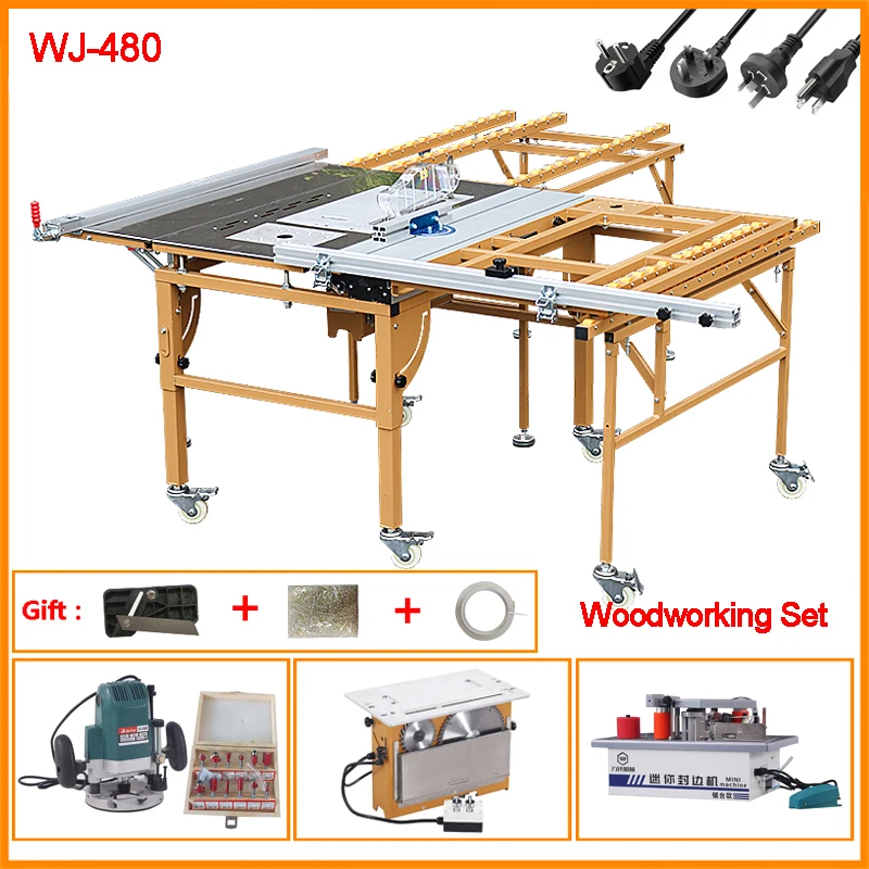 

Multifunctional Woodworking Small Sliding Wood Table Saw Machines Precision Wood Cutting Machine Saw Table WIth Wood Router