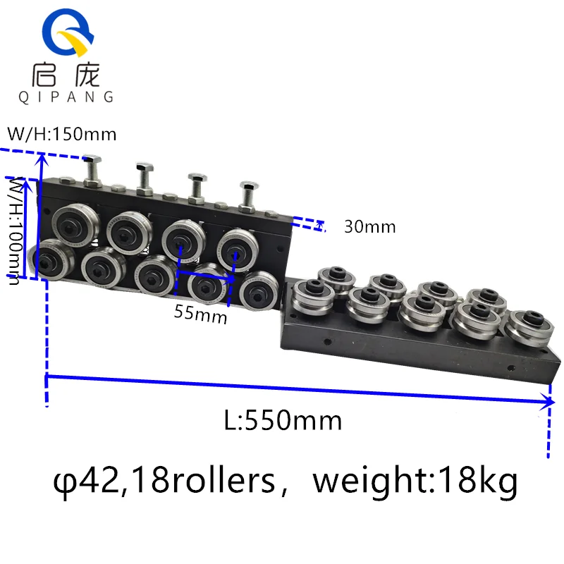 

Qipang φ 42 mm Stainless Steel 3 - 7 mm V-groove / Pipe 3-12mm U-groove 18/22/26 Rounds Better Wire/Pipe Straightening Machine