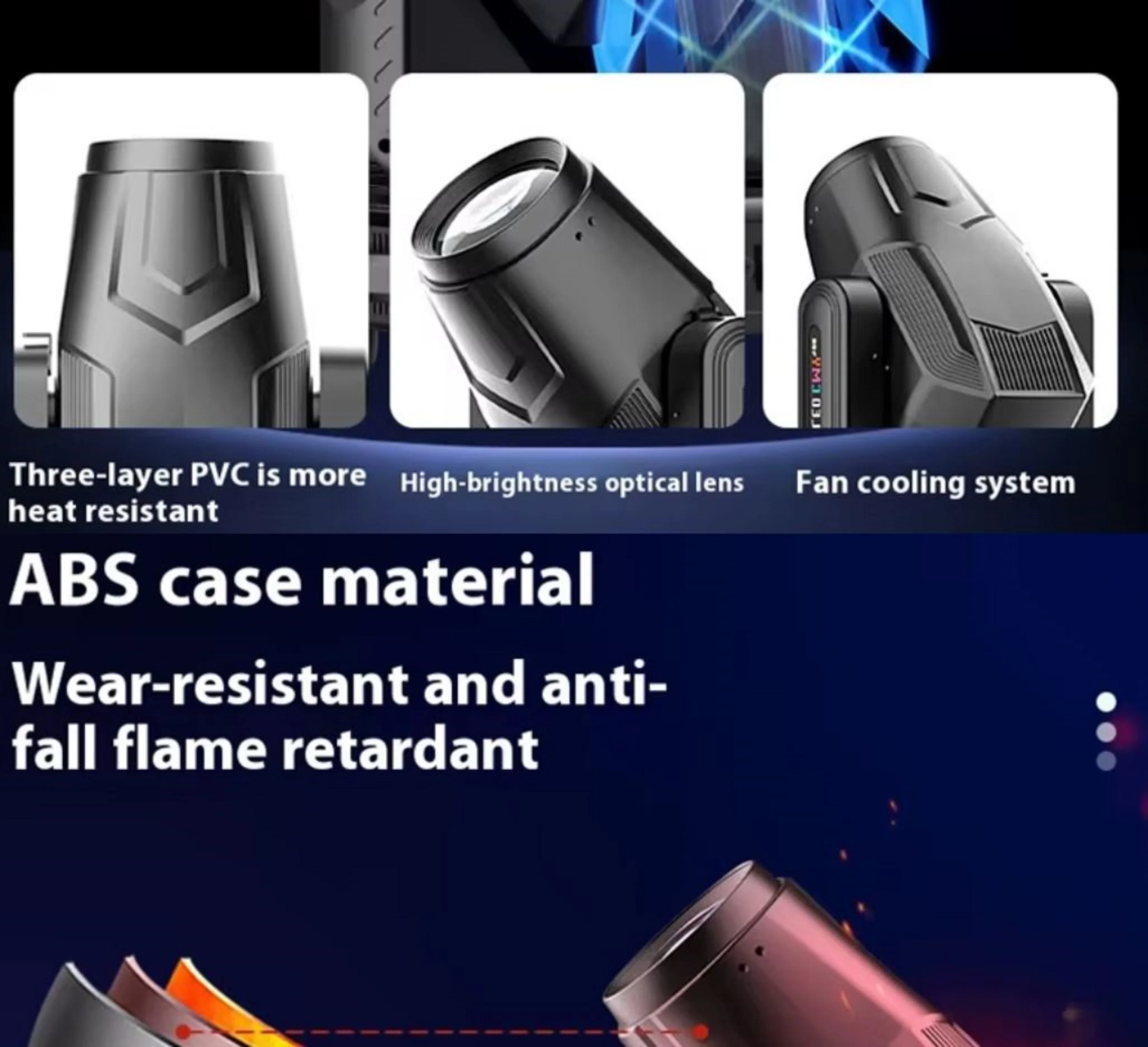 LED-podiumlicht DMX512 Rainbow Prism Effect Spotlights voor DJ Disco KTV Bar Wedding Lighting