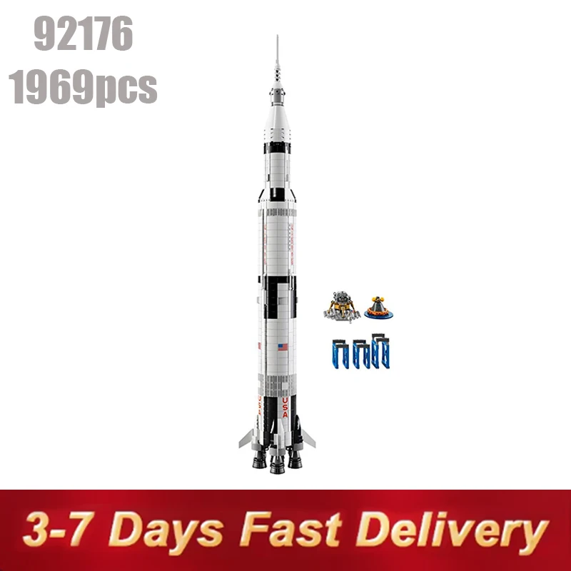 1969 pezzi Razzi spaziali Costruzione Building Block Universo Giocattolo in mattoni per adulti Bambini Regali di compleanno Compatibile con il set 92176