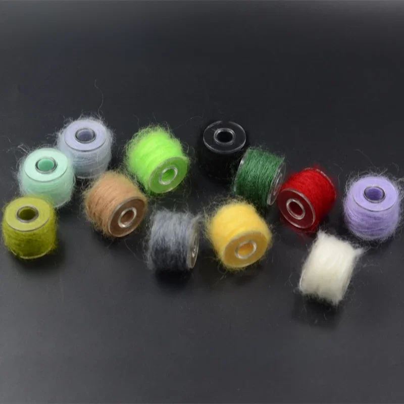 CONTEMPLATOR 12 kolorów pijawka przędza moherowa caddis nimfa ciało skręcone włosy angora nici do wiązania much streamers mucha materiały wędkarskie — zdjęcie 2