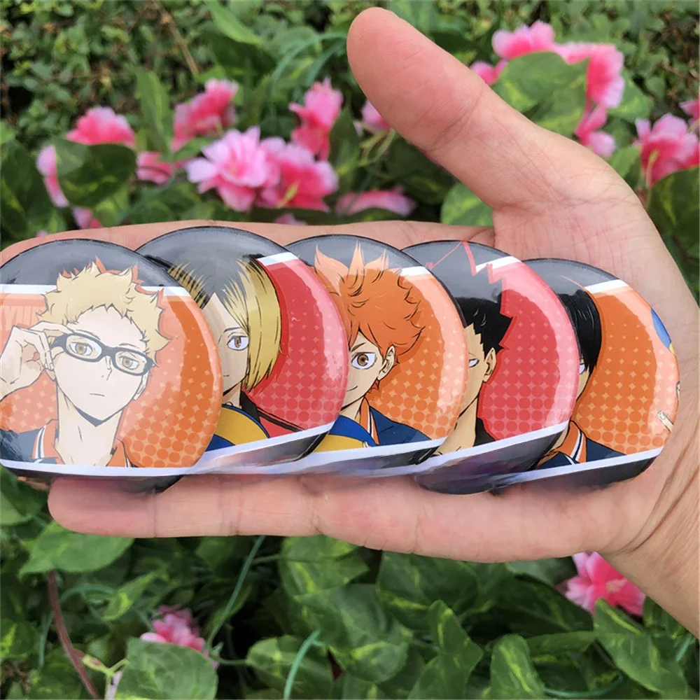 Anime Haikyuu!! Karasuno Shoyo Hinata Tobio Kageyama Daichi Sawamura Daichi Sawamura Cosplay Badge broche SPTE fer blanc broche accessoire