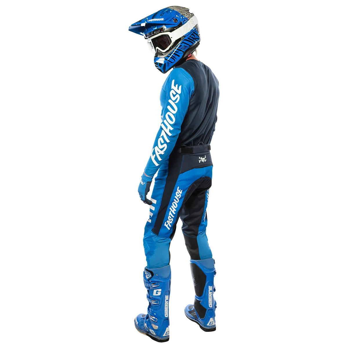 2025 Navy  XC Leatt Motocross Gear Set ATV Motorcycle Combo Off Road Jersey And Pant MX Kit