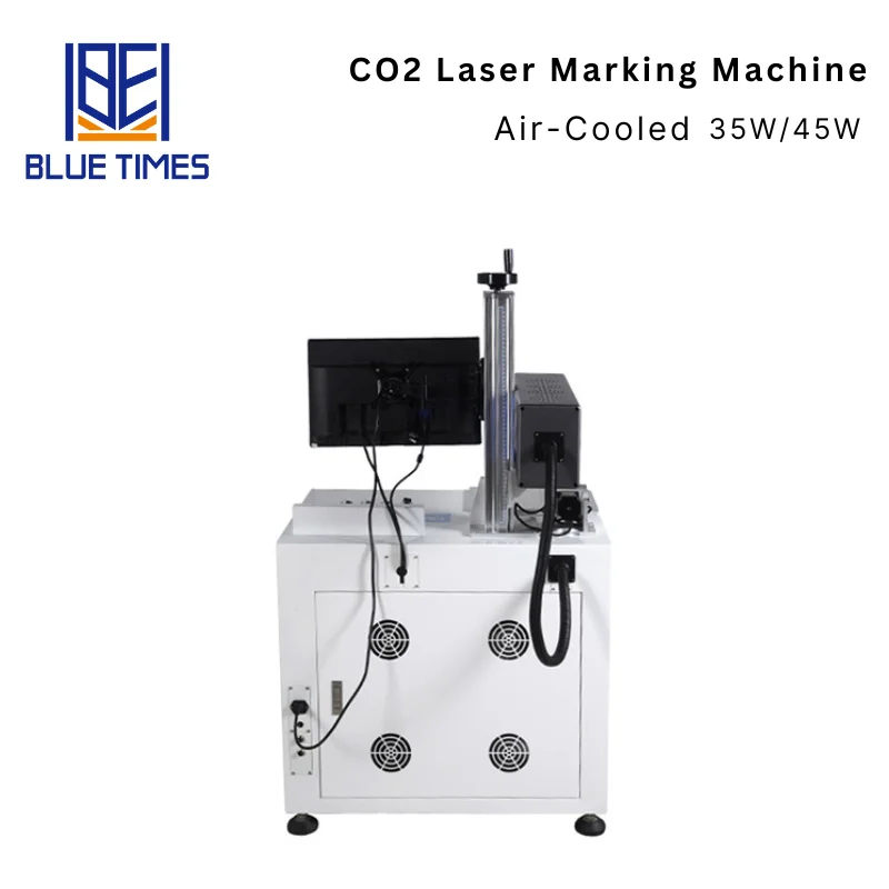 Bluetimes CO2 Laser Wood Acrylic Marking Machine Metal Pipe Engraving 40W 35W For Non-Metal Support Lightburn
